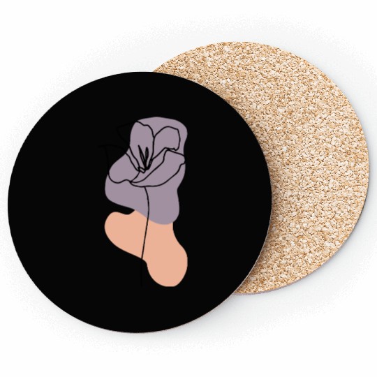 Abstract Flower Coasters