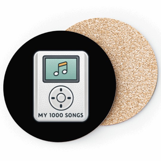My 1000 Songs MP3 Player Retro 2000s Y2K Coasters