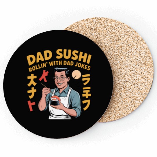 Réel Cool Papa Sushi Fishing Funny Father Day Coasters