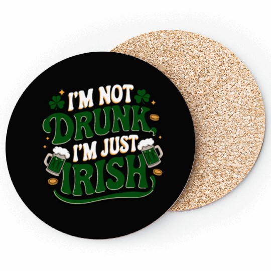 Funny Irish Shamrock Design Coasters