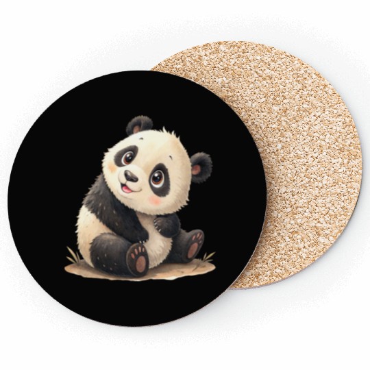 Bamboo Bliss Panda Coasters