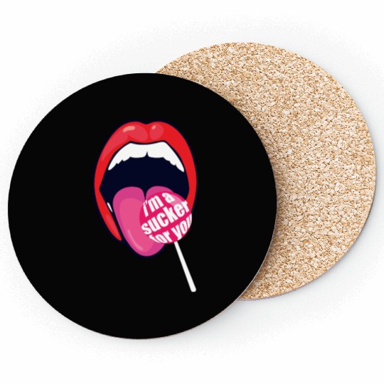 I m a Sucker For You Candy Pop Fans Lollipop 01 Coasters