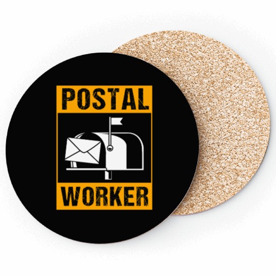 Postal Worker Mailbox Mail Carrier Coasters