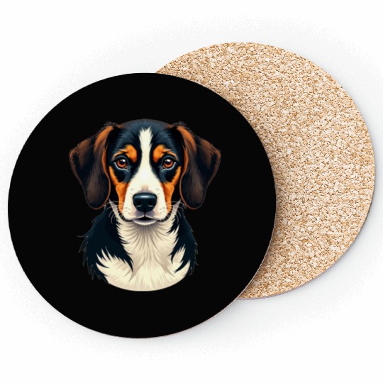 “Beagle Gaze” – Bold & Beautiful Dogs Coasters