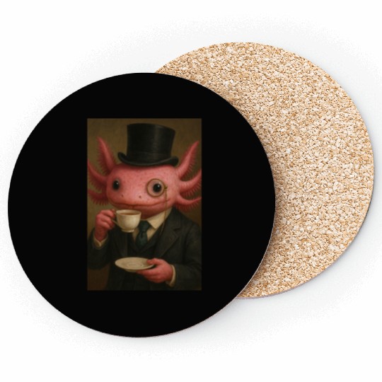 Gentleman Axolotl Tea Time Coasters