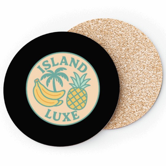 Island Luxe Tropical Fruit Design Coasters