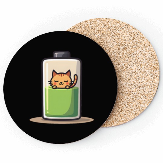 Cat Nap Battery Coasters