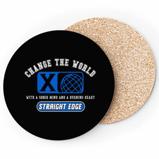 Straight Edge Vegan, Against Drugs, Punk Coasters