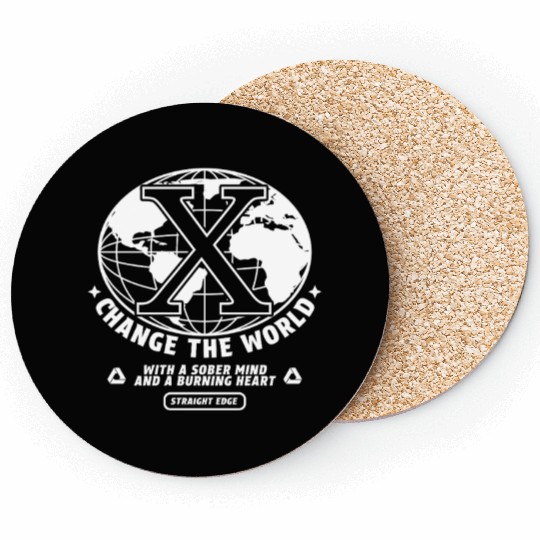 Straight Edge Vegan, Against Drugs, Punk Coasters