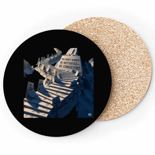 "You Won’t Always Be Motivated—Be Consistent" Coasters