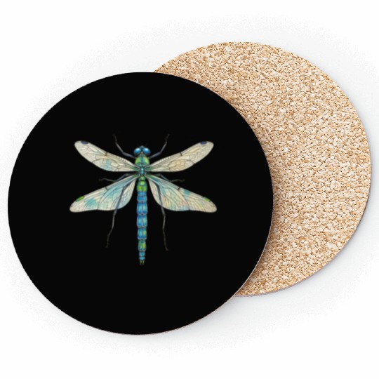 Dragonfly design insect art entomology I love bugs Coasters