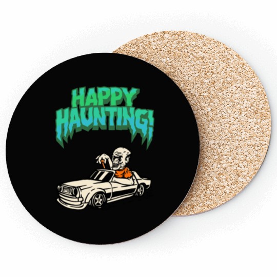 Happy Haunting Zombie Ride - Retro Halloween Stree Coasters