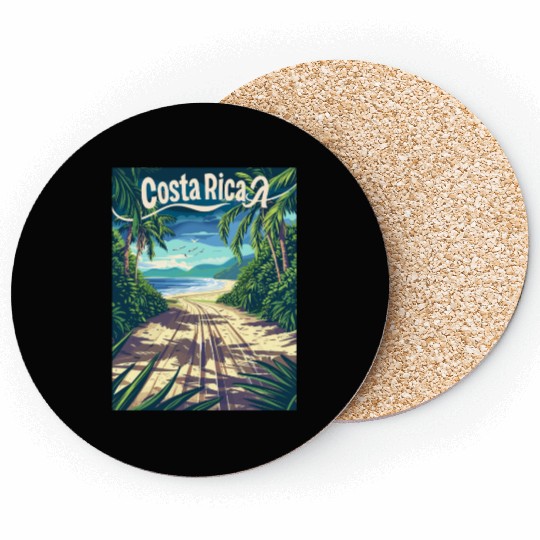 Costa Rica Tropical Paradise Adventure Beach Coasters