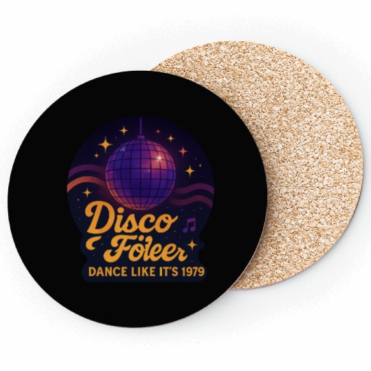 Disco Foiler 1970s Dance Coasters