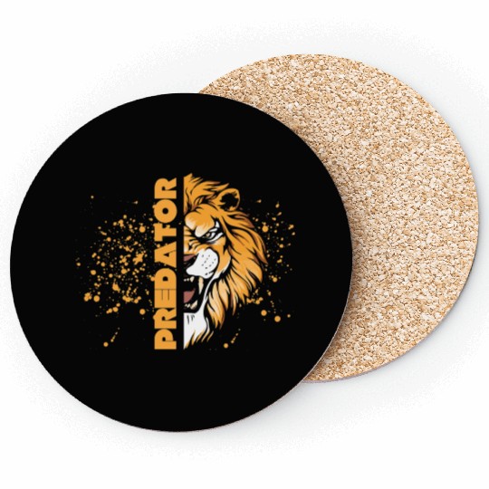Bold Lion Pride Graphic Coasters