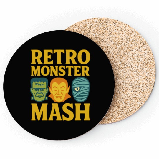 Retro Monster Mash Coasters Design