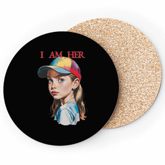 Women Empowerment Courageous Girl Coasters