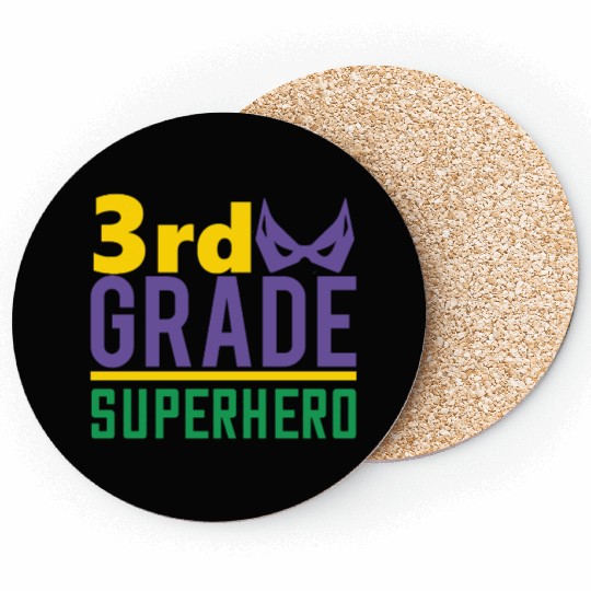 3rd Grade Superhero Coasters