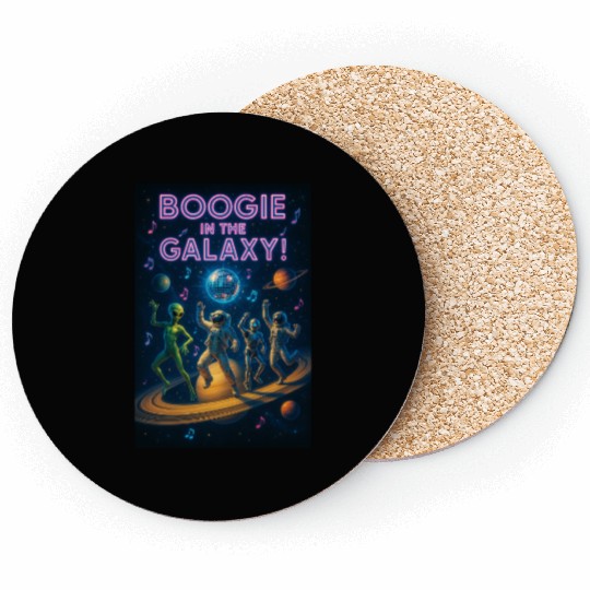 Boogie Galaxy Astronaut Dance Scene Coasters