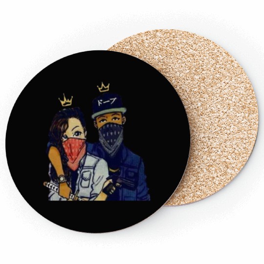 Urban Rebels Masked Duo Coasters Design
