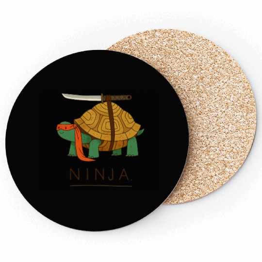 Ninja Turtle Warrior Illustration Coasters