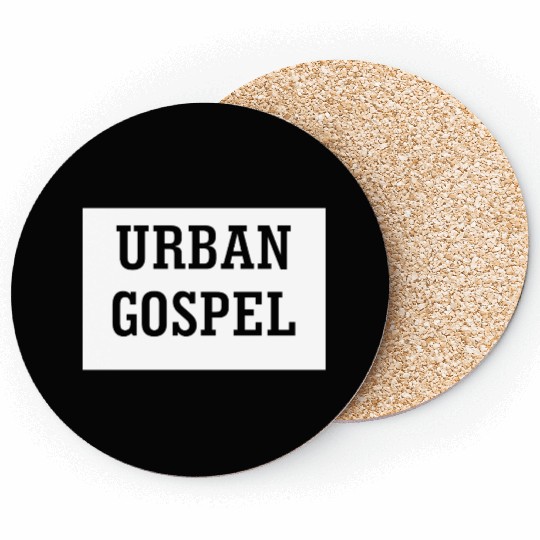 Bold Urban Gospel Typography Design Coasters