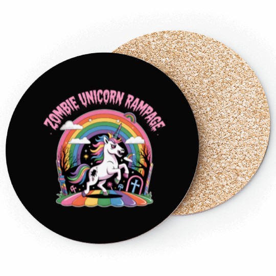 Magical Unicorn Rainbow Dream Scene Coasters