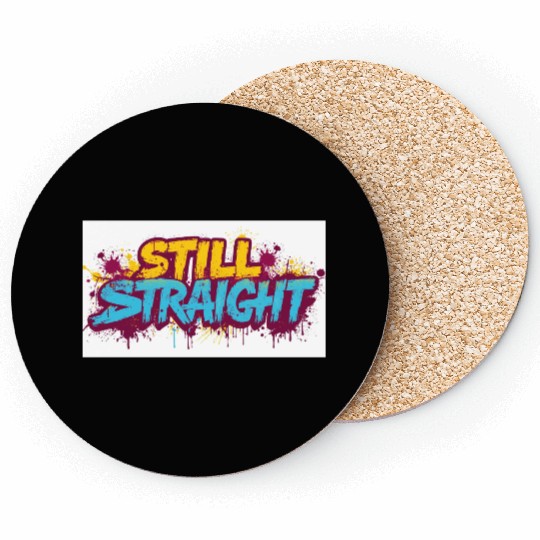 Still Straight Yellow and Teal Coasters