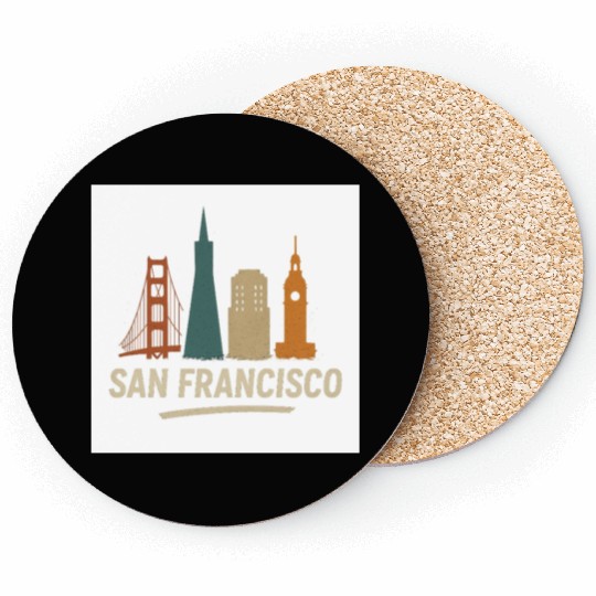 San Francisco Skyline Street Glow Coasters