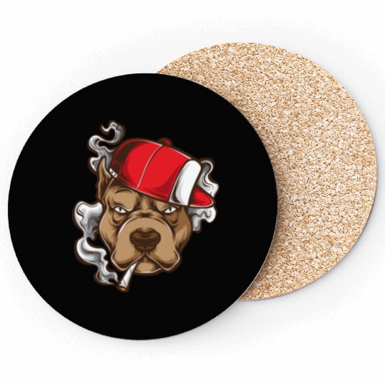 Urban Dog Rebel Graphic Design Coasters
