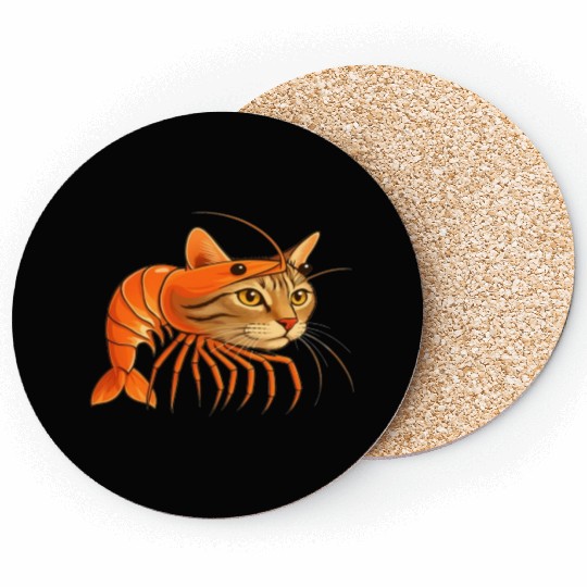 Trippi Troppi Italian Brainrot – Funny Shrimp Cat  Coasters