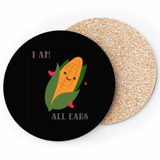 Funny Corn Graphic Coasters