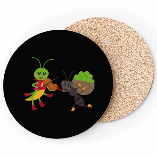 Work Hard, Play Loud – Ant & Cicada LifeTee Coasters
