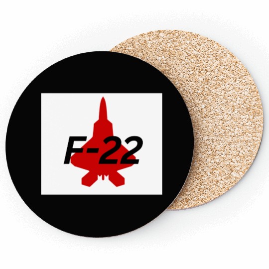 F-22 Stealth Fighter Silhouette Design Coasters