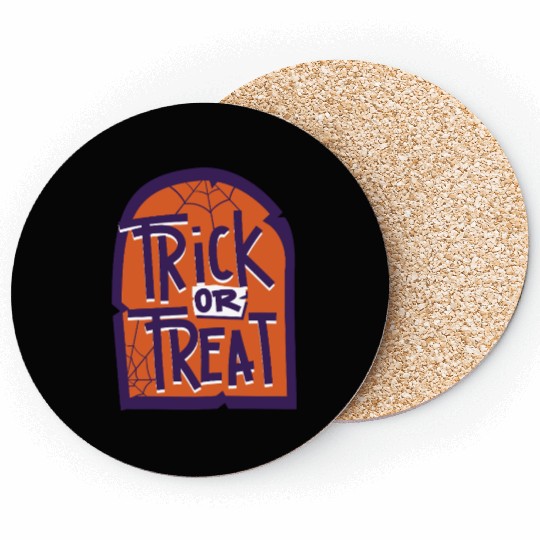 Trick or Treat Halloween Tombstone Coasters