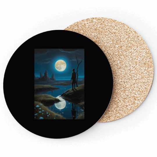 Mystic Night Under the Full Moon Coasters