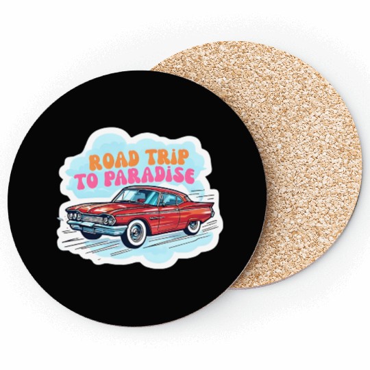 Vintage Classic Car Road Trip Design Coasters