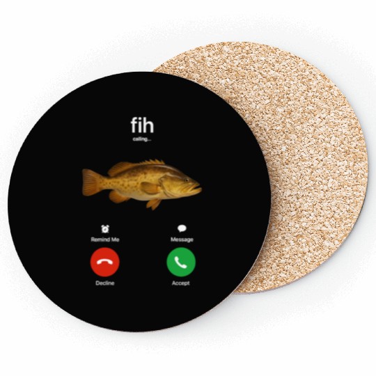 Fih Calling Funny Fisherman's Call Fish Coasters