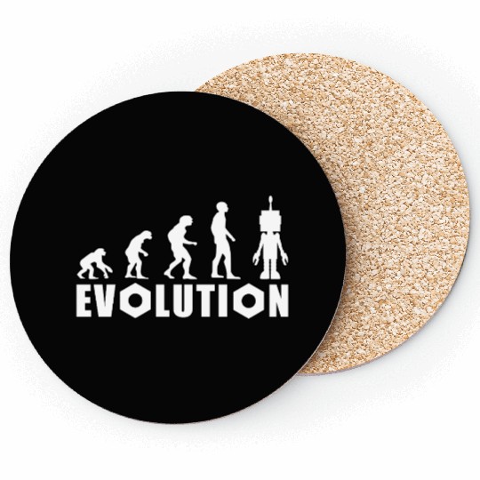 Evolution of Humanity and Technology Design Coasters