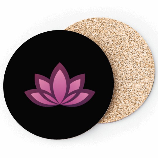 Elegant Pink Lotus Mandala Design Coasters