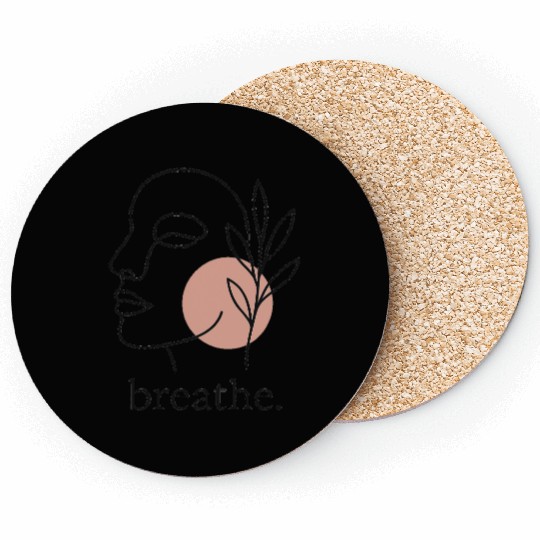 Minimalist Line Art Portrait Coasters