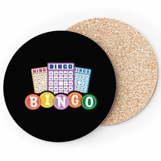 Colorful Bingo Player Fun Cards Coasters