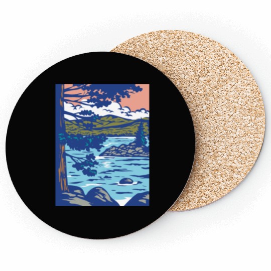 WPA Art Emerald Bay State Park in South Lake Tahoe Coasters