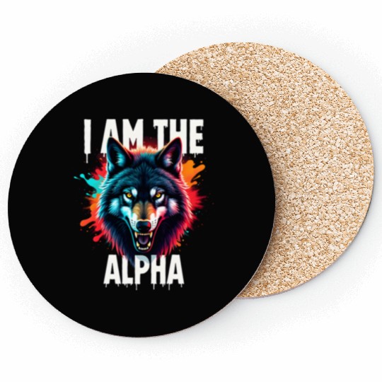 I Am The Alpha Wolf Coasters