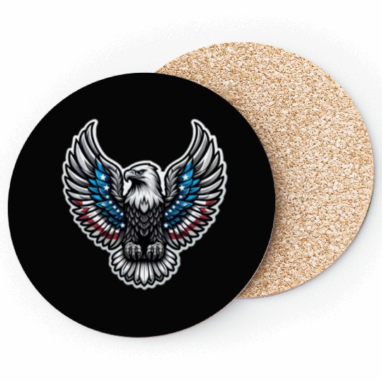 Patriotic Eagle Emblem Coasters
