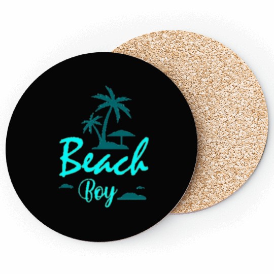 Neon Beach Boy Nostalgia Design Coasters