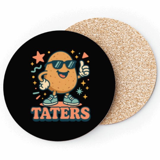 Taters – Cool Potato Retro Style Coasters