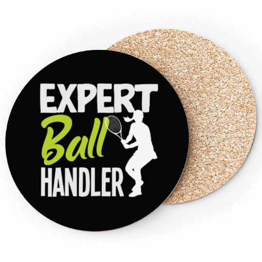 Expert Ball Handler Tennis Player Design Coasters