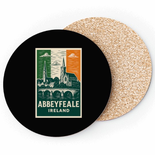 Abbeyfale Ireland Church Skyline Coasters