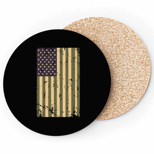 Camouflage US Flag Coasters